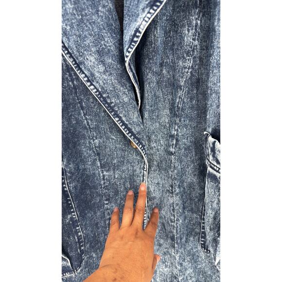 1980s Vintage Acid Washed Jean Duster from PG Collections western NFR streetwear - Picture 6 of 9
